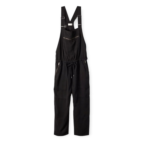 Aritzia Wilfred Valetta Black Lyocoel Overalls SZ XS - Picture 2 of 13